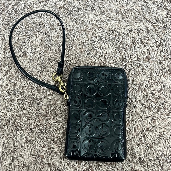 Coach Handbags - Black Designer Phone Wristlet